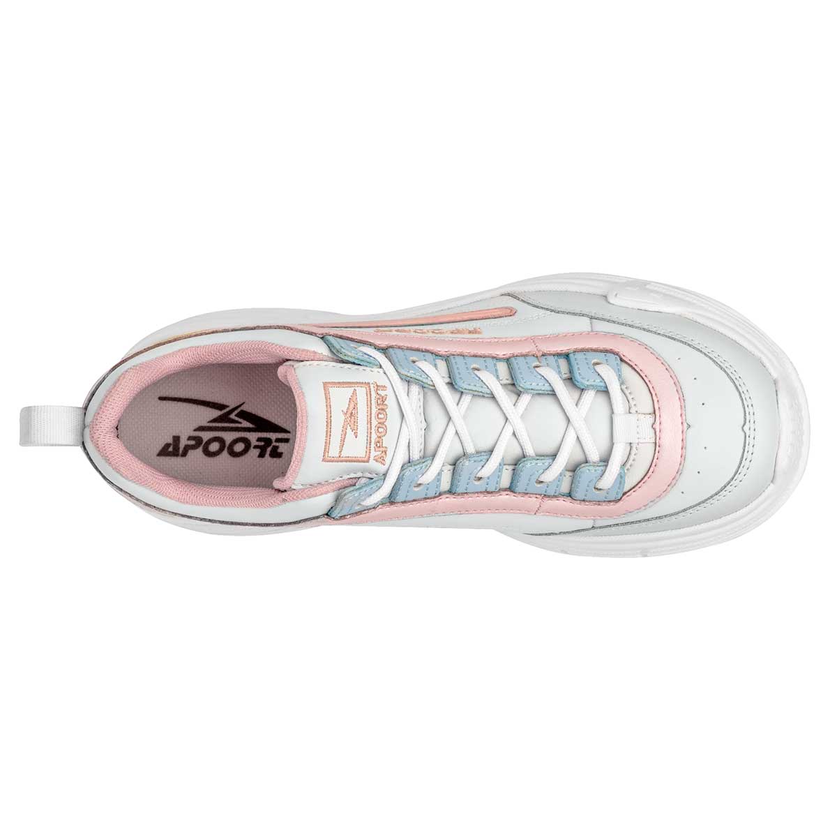 Tenis tipo deportivo Exterior Sintético Color Blanco Para Mujer De Apoort