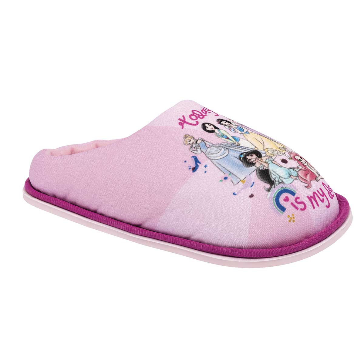 Pantufla Exterior Textil Color Rosa Para Niña De Arra