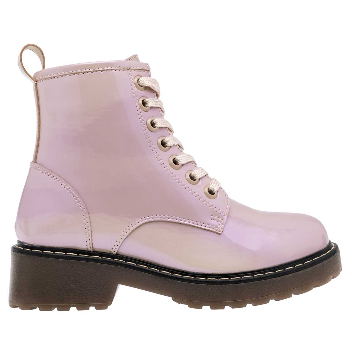 Botas Exterior Sintético Color Rosa De Charol Para Niña De Bambino