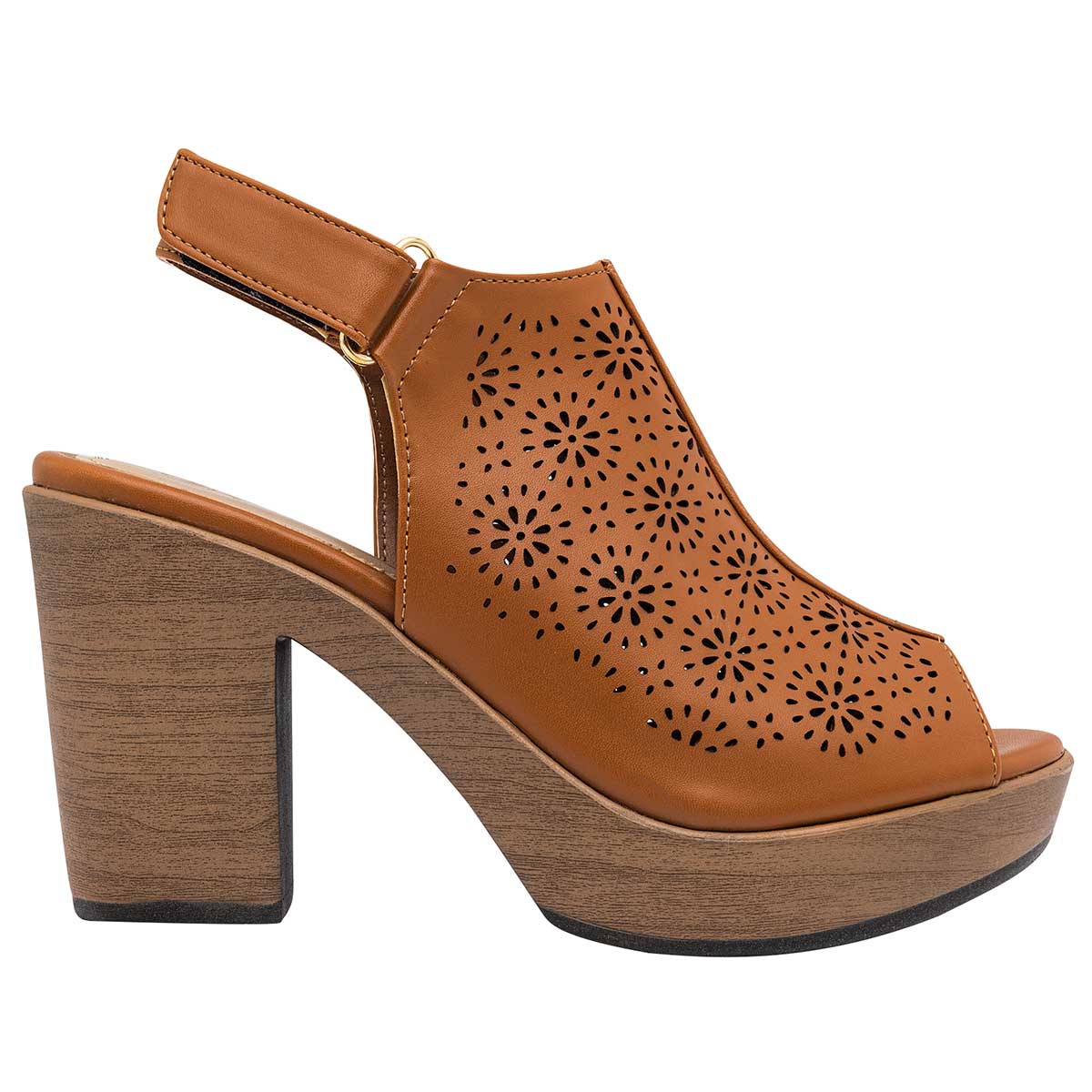 Sandalias con tacón Exterior Sintético Color Camel Para Mujer De D'Cristian