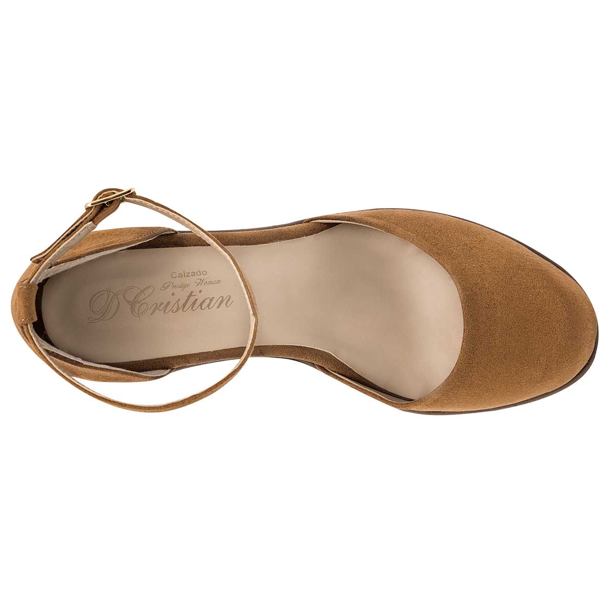 Sandalias con tacón Exterior Sintético Color Camel Para Mujer De D'Cristian