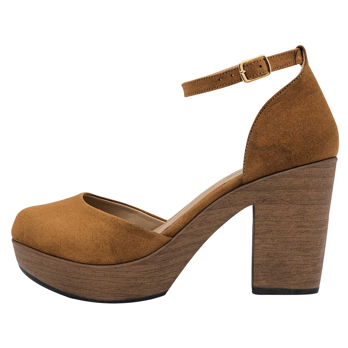 Sandalias con tacón Exterior Sintético Color Camel Para Mujer De D'Cristian