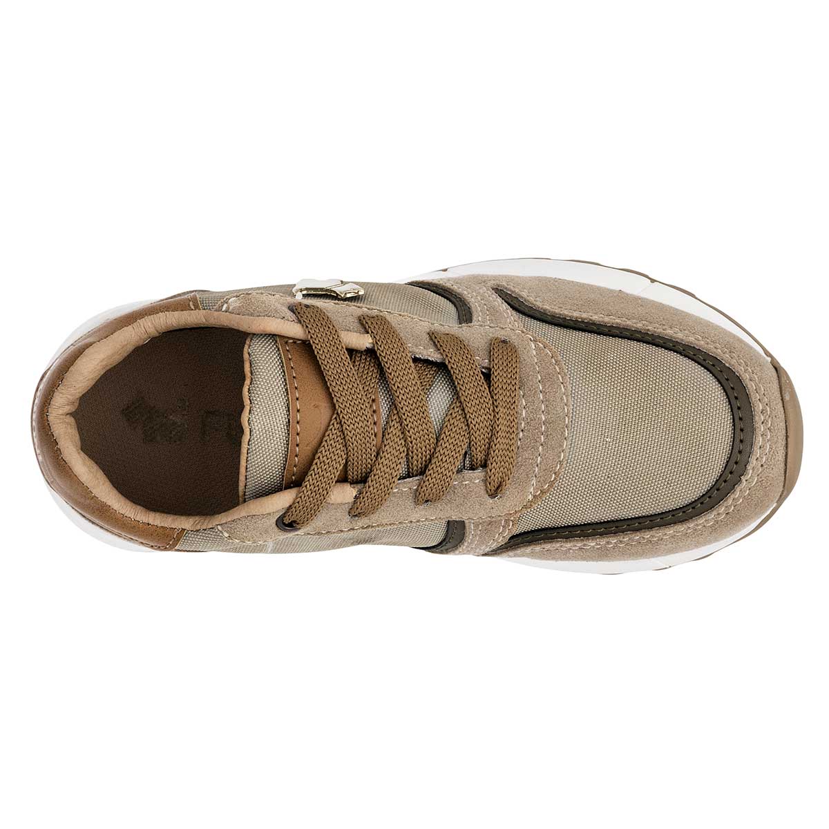 Tenis Exterior Textil Color Beige Para Niño De Ferrioni