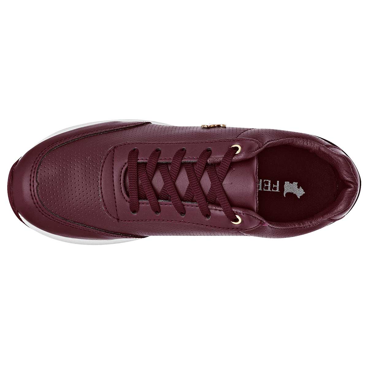 Tenis tipo deportivo Exterior Sintético Color Vino Para Mujer De Ferrioni