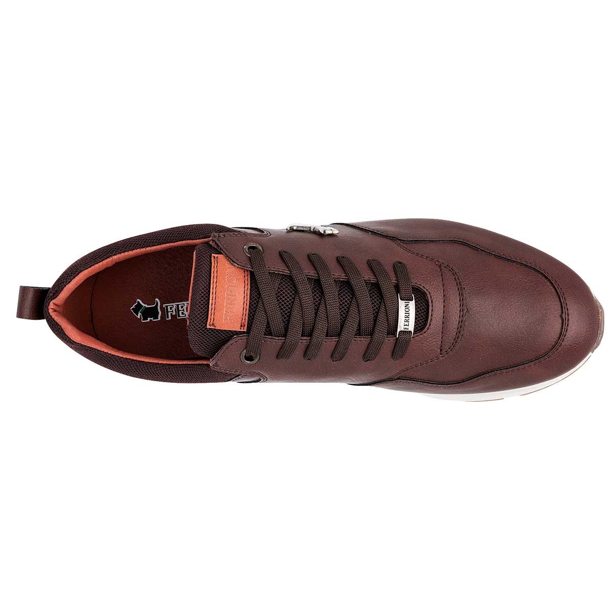 Tenis con cordones Exterior Sintético Color Café Para Hombre De Ferrioni