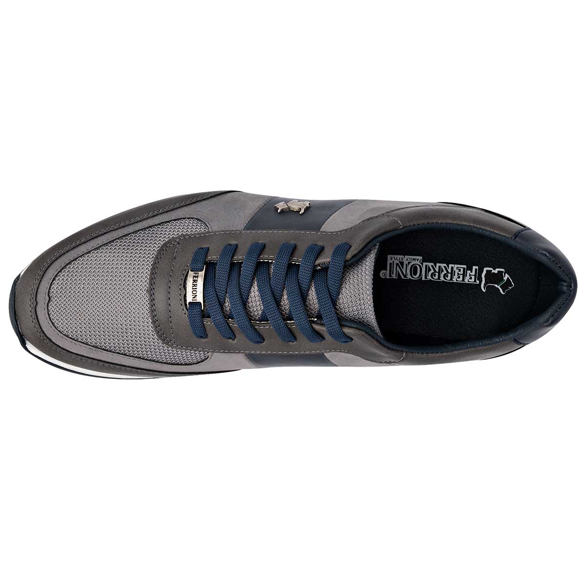 Tenis con cordones Exterior Sintético Color Gris Para Hombre De Ferrioni