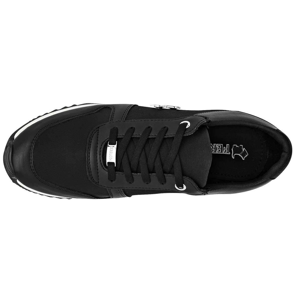 Tenis tipo deportivo Exterior Sintético Color Negro Para Mujer De Ferrioni