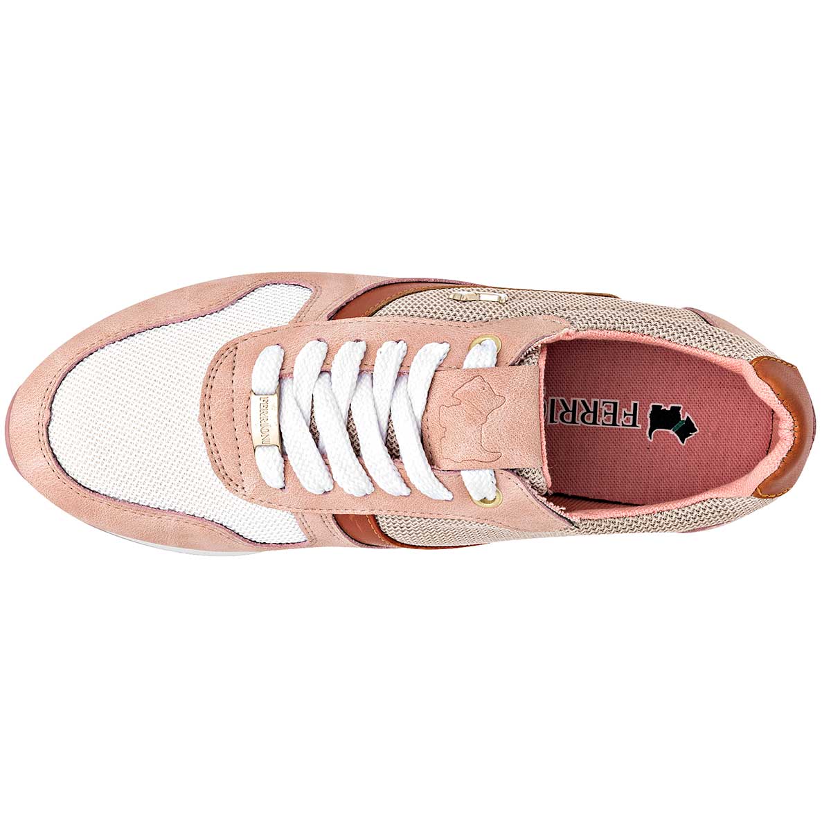 Tenis tipo deportivo Exterior Textil Color Rosa Para Mujer De Ferrioni