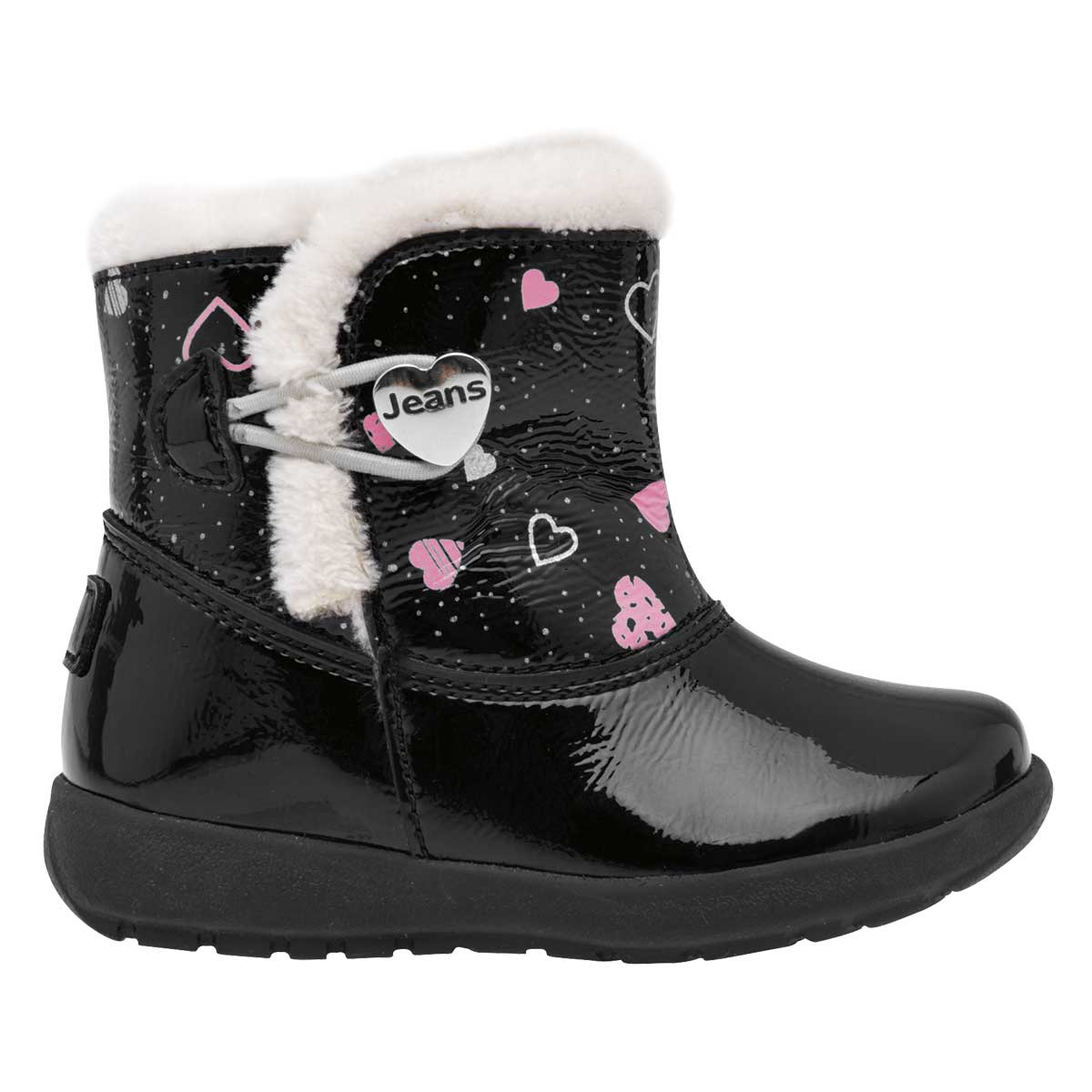 Botas Exterior Sintético Color Negro De Charol Para Niña De Jeans Shoes