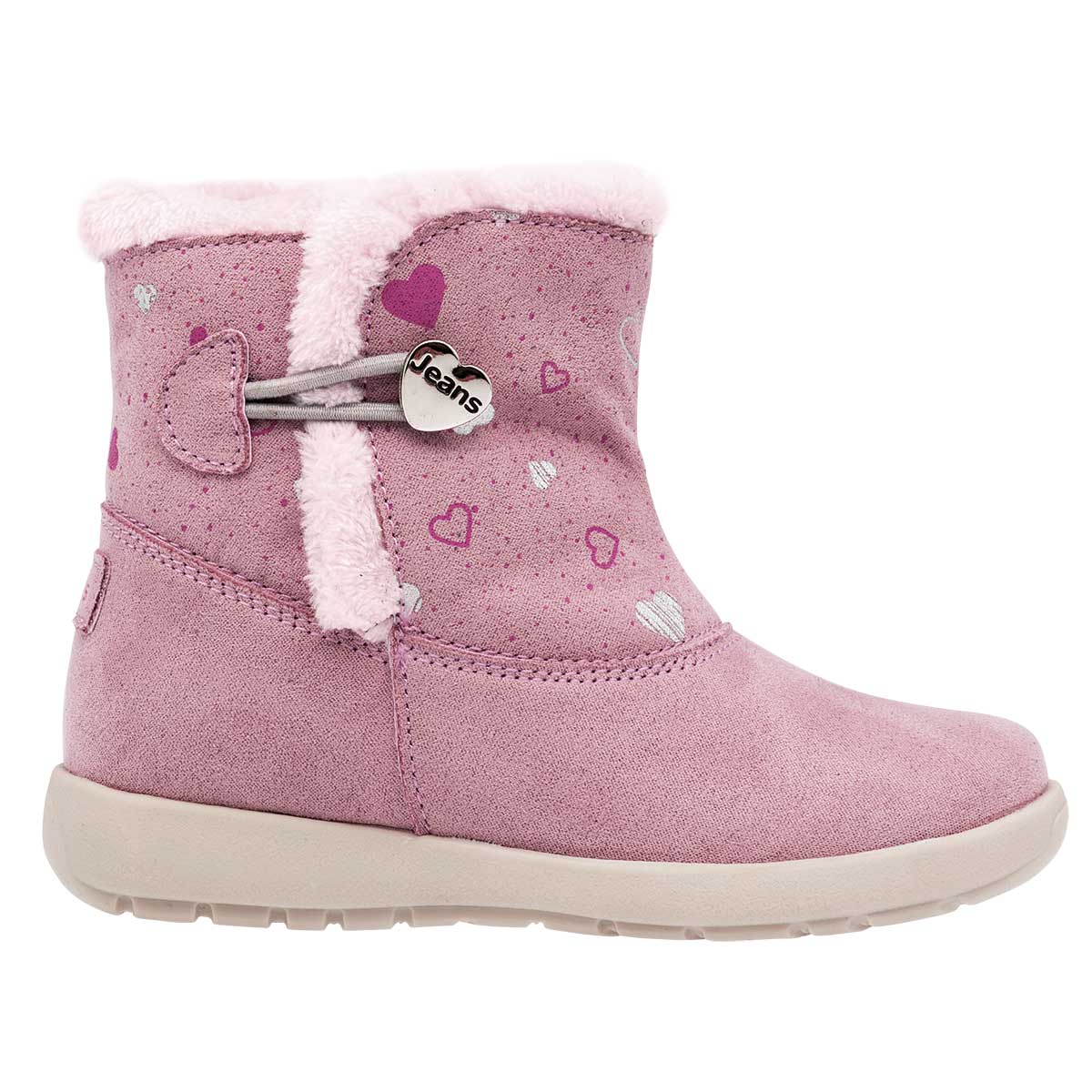 Botas Exterior Textil Color Rosa Para Niña De Jeans Shoes