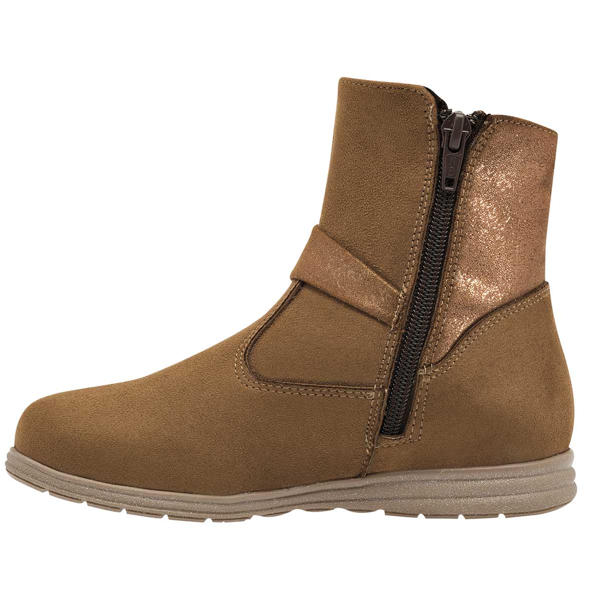 Botas Exterior Textil Color Camel Para Niña De Jeans Shoes