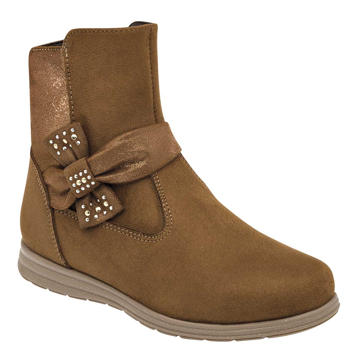 Botas Exterior Textil Color Camel Para Niña De Jeans Shoes