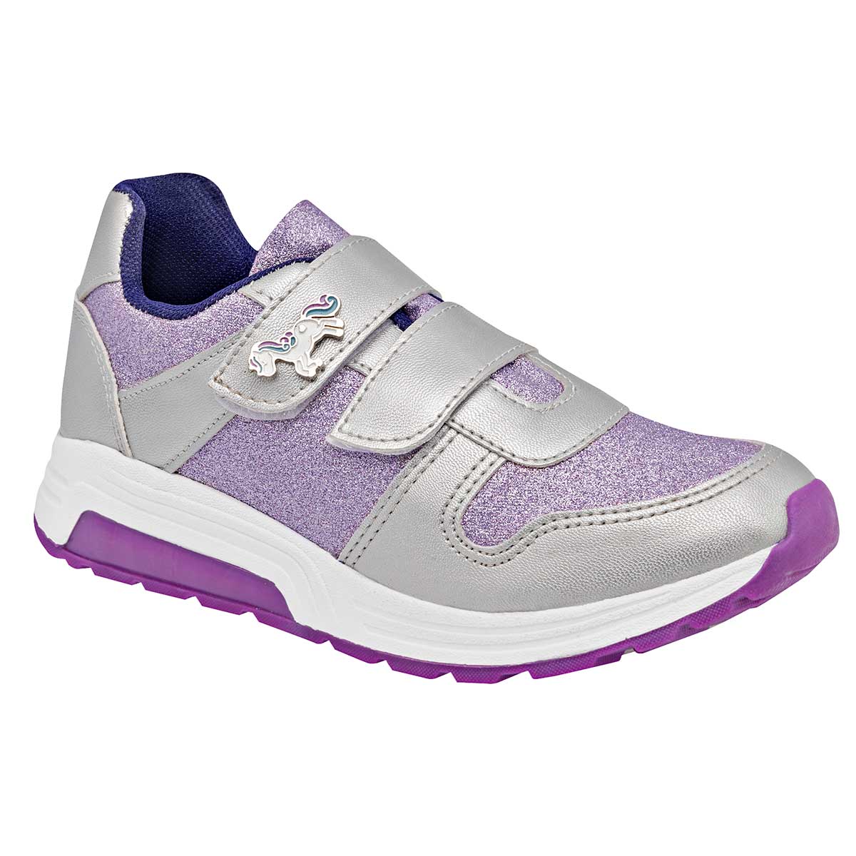 Tenis deportivos Exterior Sintético Color Plata Para Niña De Jovana