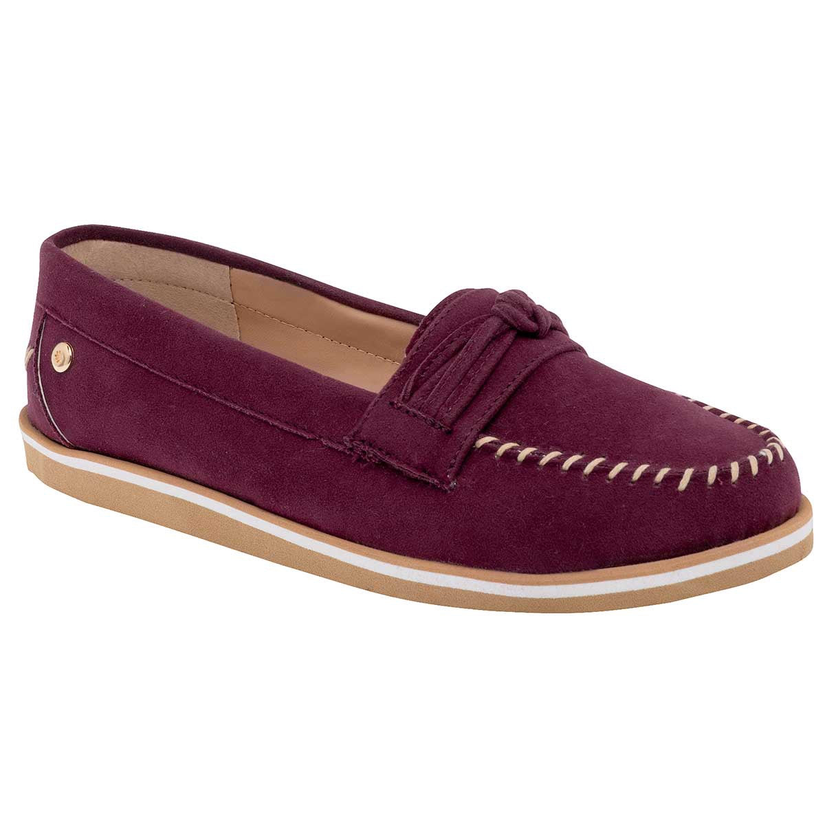 Confort Exterior Sintético Color Vino Para Mujer De Moramora