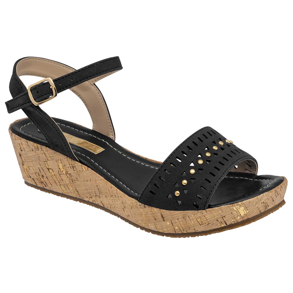 Sandalias con plataforma Exterior Sintético Color Negro Para Mujer De Moramora