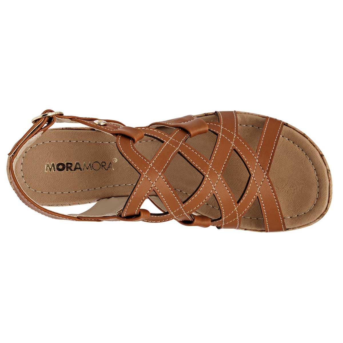 Sandalias con plataforma Exterior Sintético Color Camel Para Mujer De Moramora