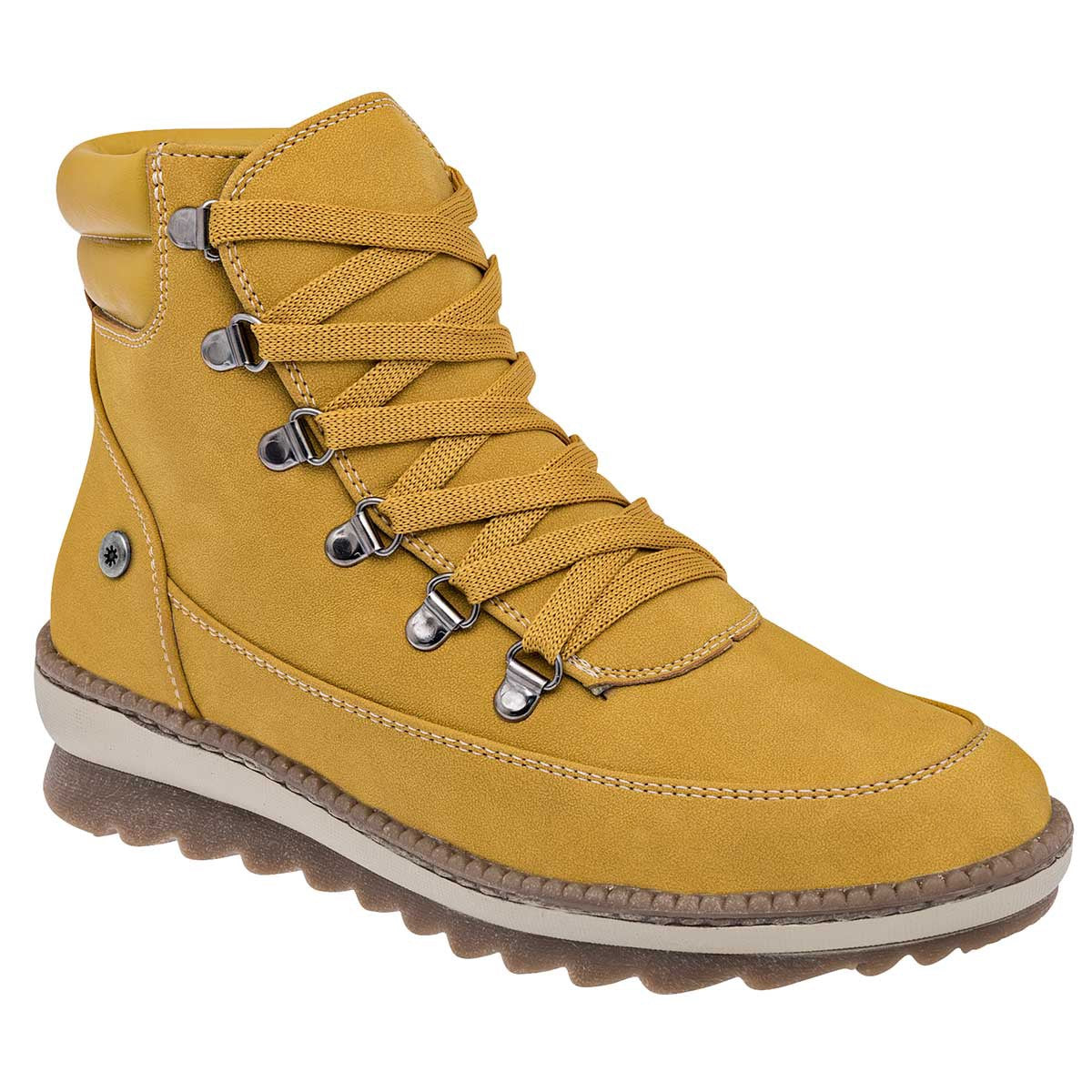 Bota casual Exterior Sintético Color Amarillo Para Mujer De Moramora