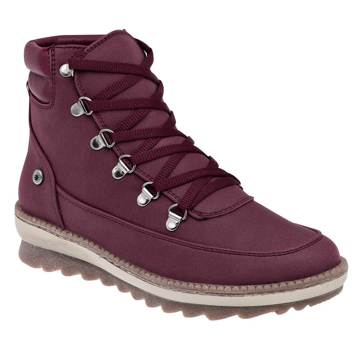 Bota casual Exterior Sintético Color Vino Para Mujer De Moramora