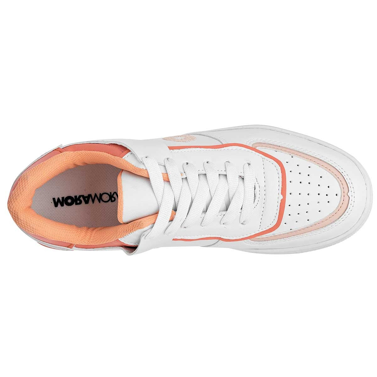 Tenis con cordones Exterior Sintético Color Blanco Para Mujer De Moramora