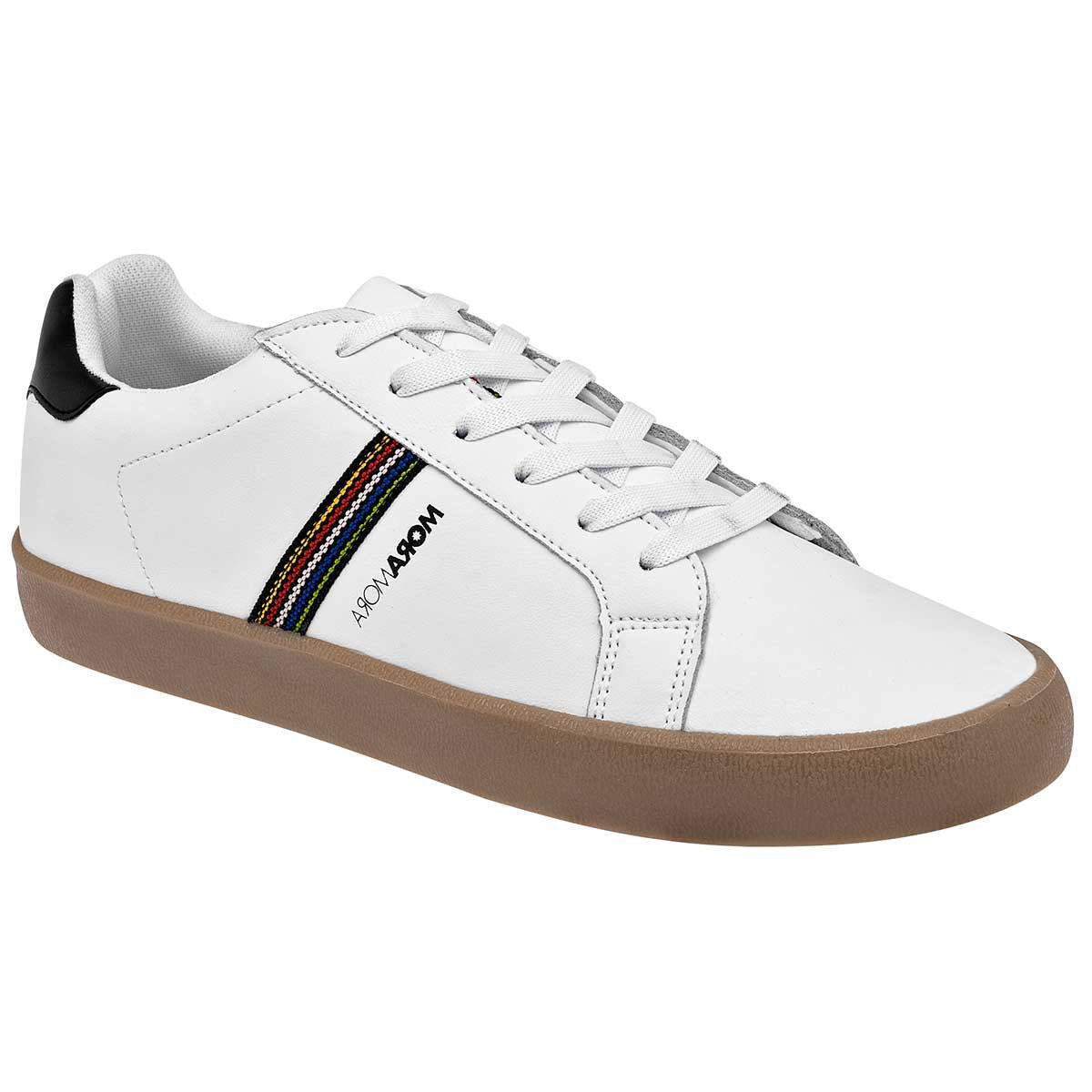 Con cordones Exterior Sintético Color Blanco Negro Para Hombre De Moramora