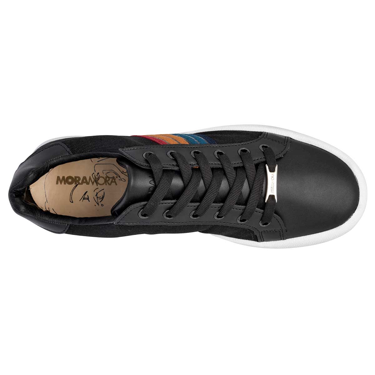 Tenis con cordones Exterior Sintético Color Negro Para Hombre De Moramora