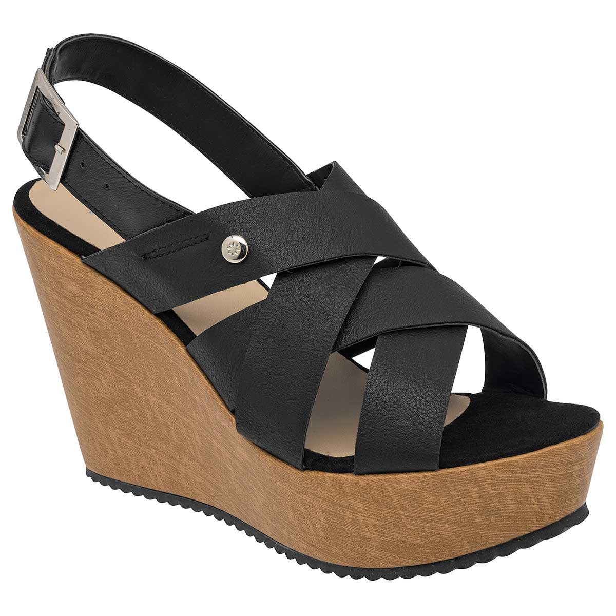 Sandalias con plataforma Exterior Sintético Color Negro Para Mujer De Moramora