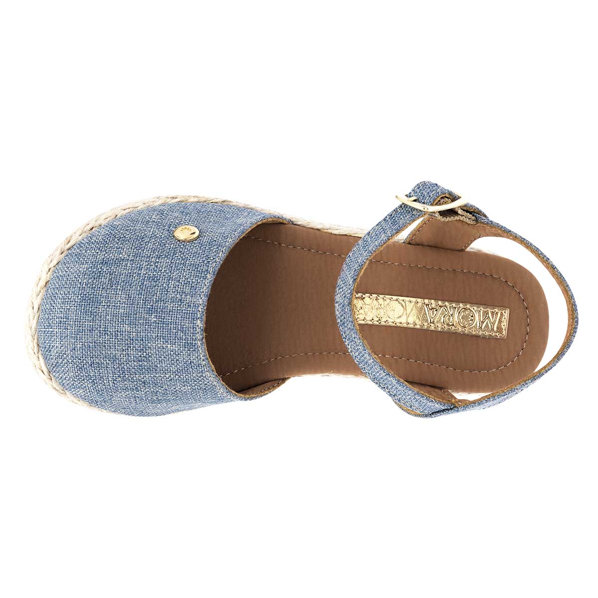 Sandalias Exterior Textil Color Azul Para Niña De Moramora