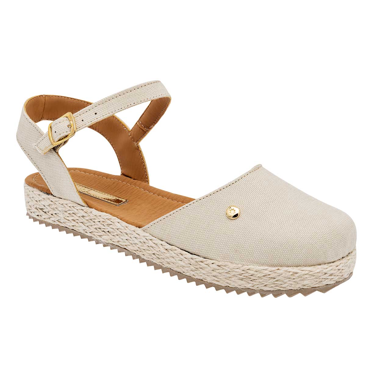 Sandalias Exterior Textil Color Beige  Para Niña De Moramora