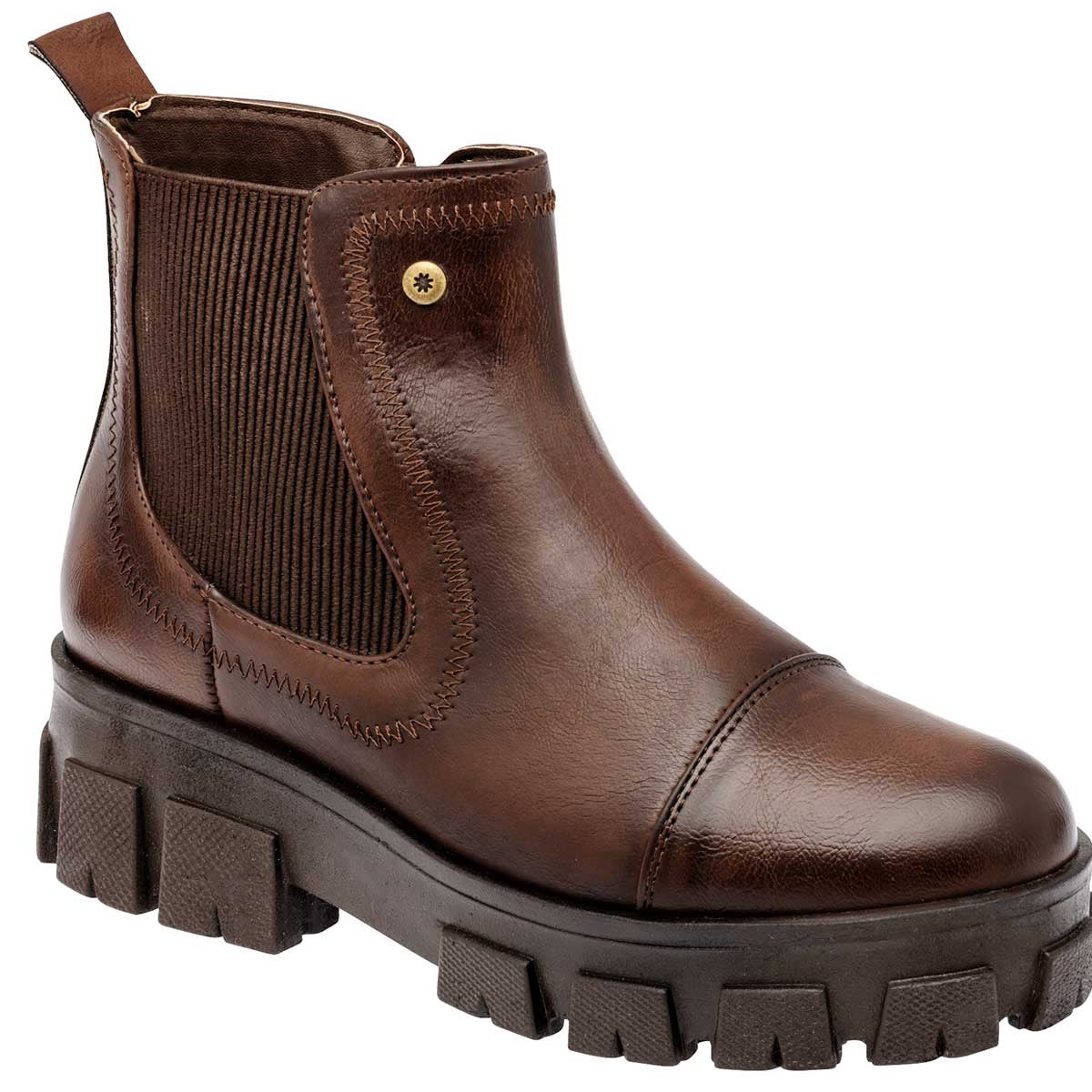 Bota casual Exterior Sintético Color Café Para Mujer De Moramora