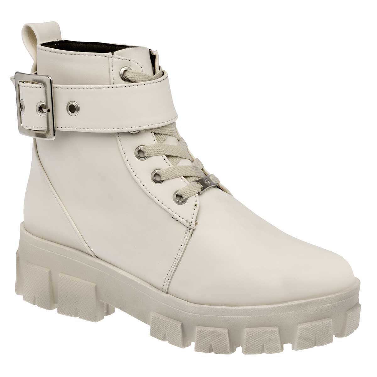 Bota casual Exterior Sintético Color Beige  Para Mujer De Moramora