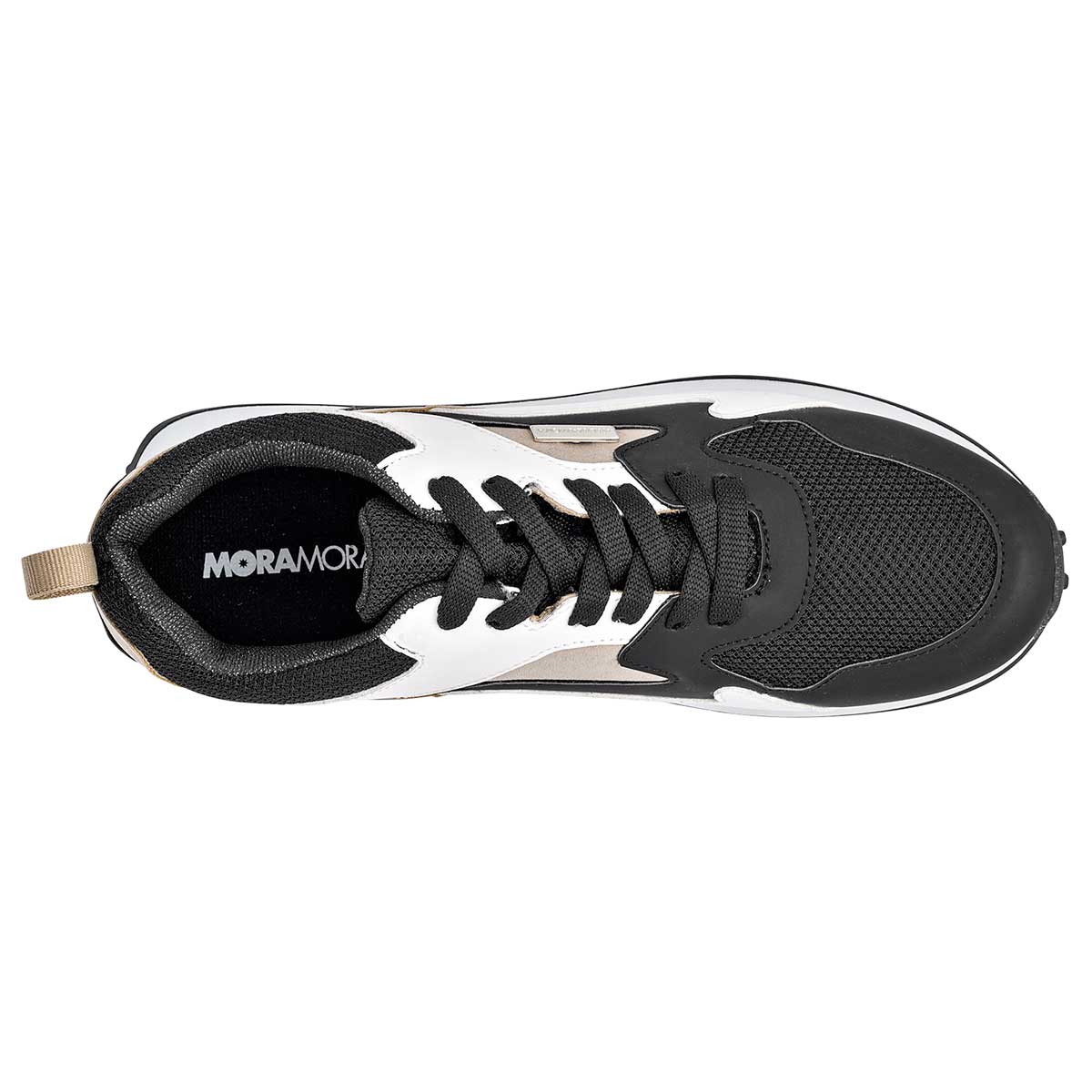 Tenis tipo deportivo Exterior Sintético Color Negro Para Mujer De Moramora