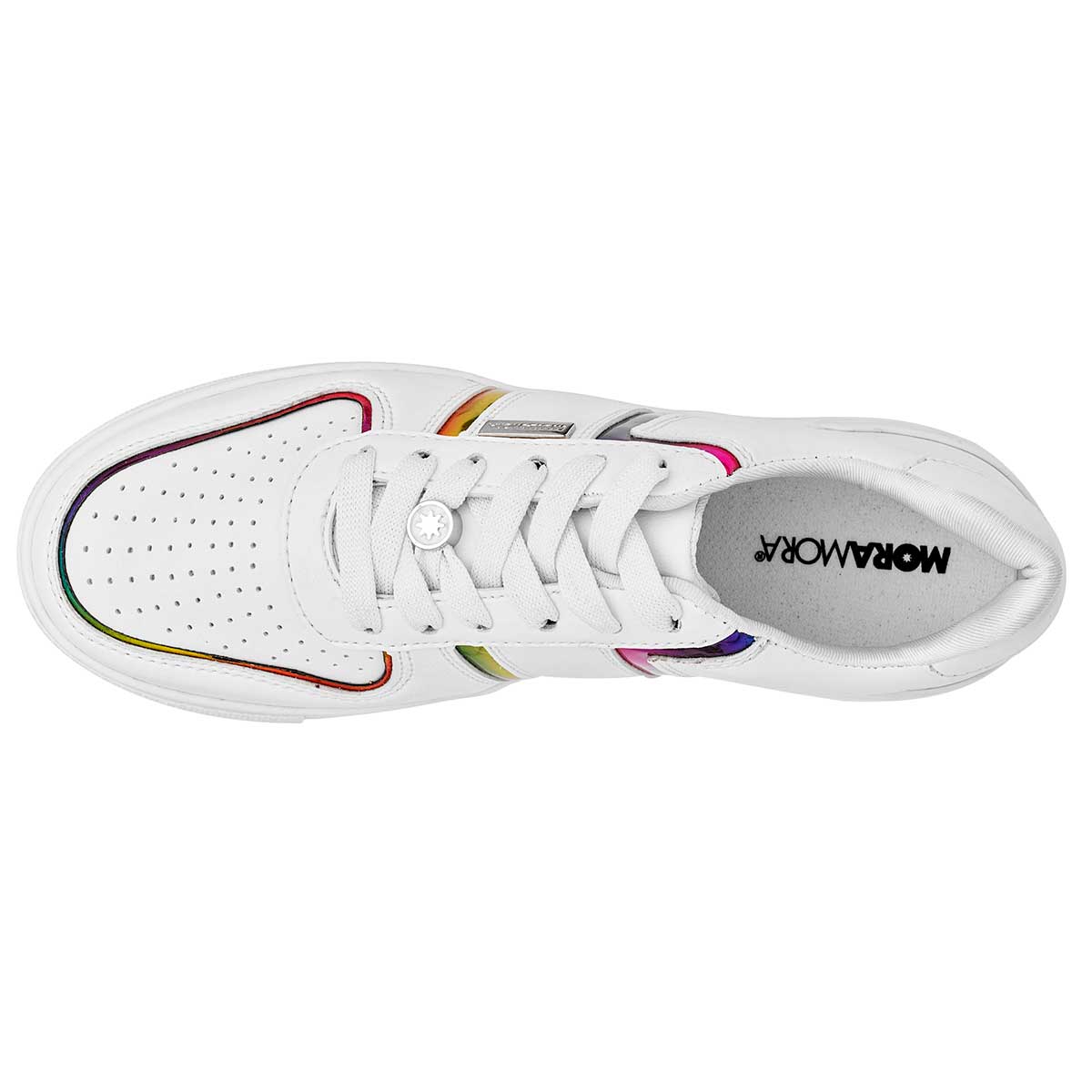 Tenis con cordones Exterior Sintético Color Blanco Para Mujer De Moramora