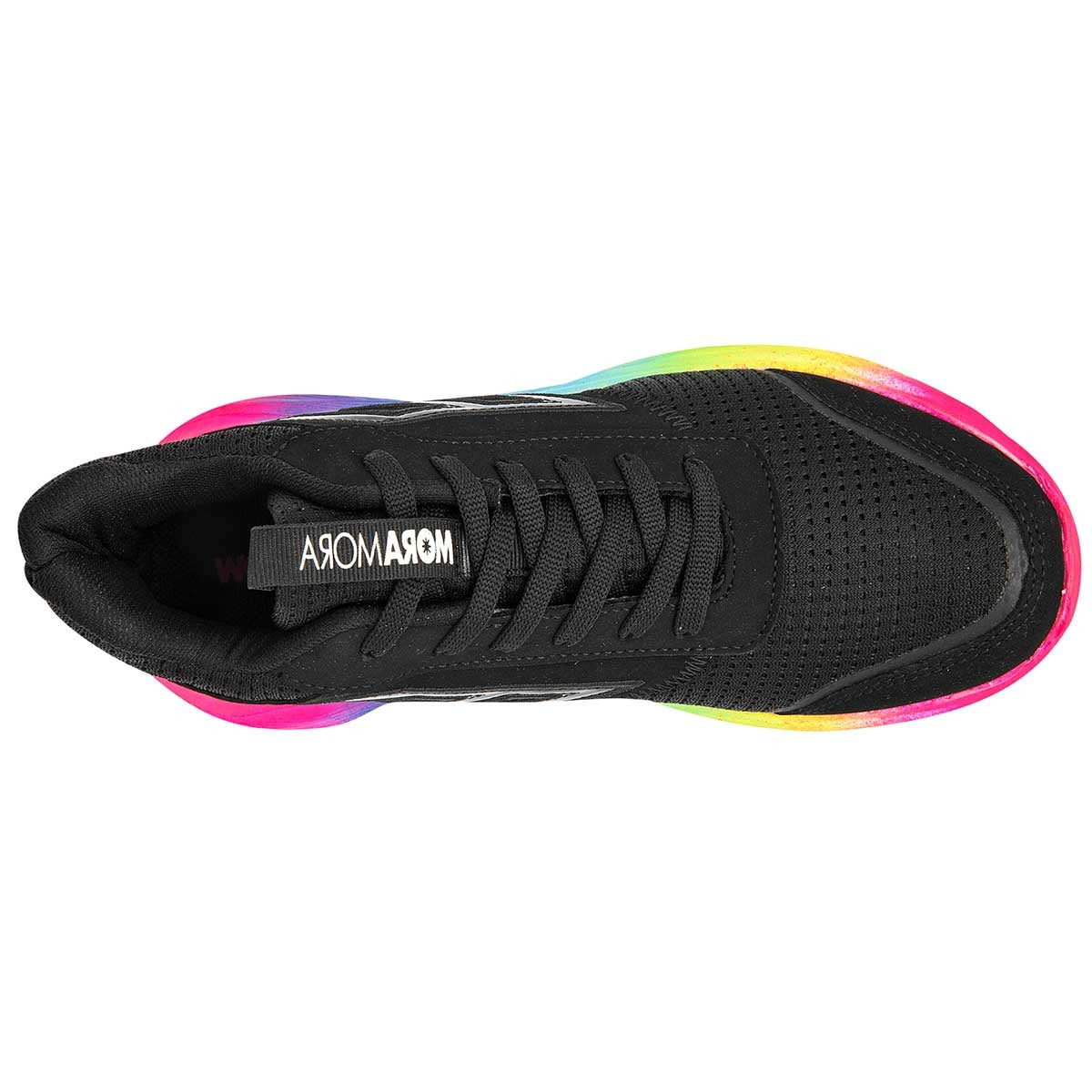 Tenis con cordones Exterior Sintético Color Negro Para Mujer De Moramora