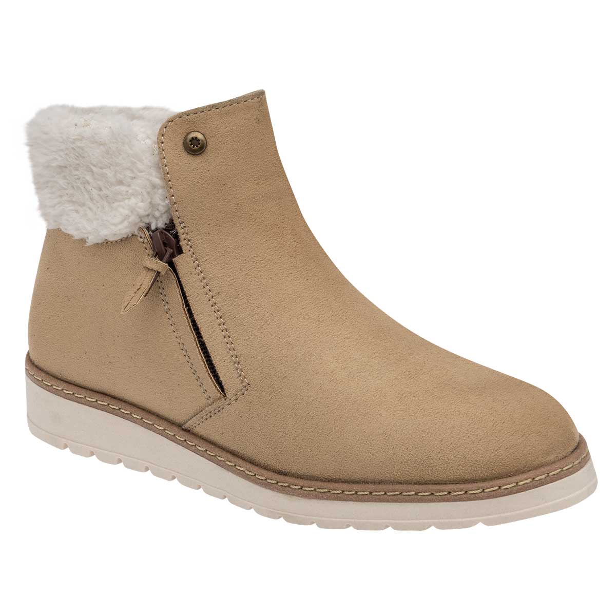 Bota casual Exterior Sintético Color Beige  Para Mujer De Moramora