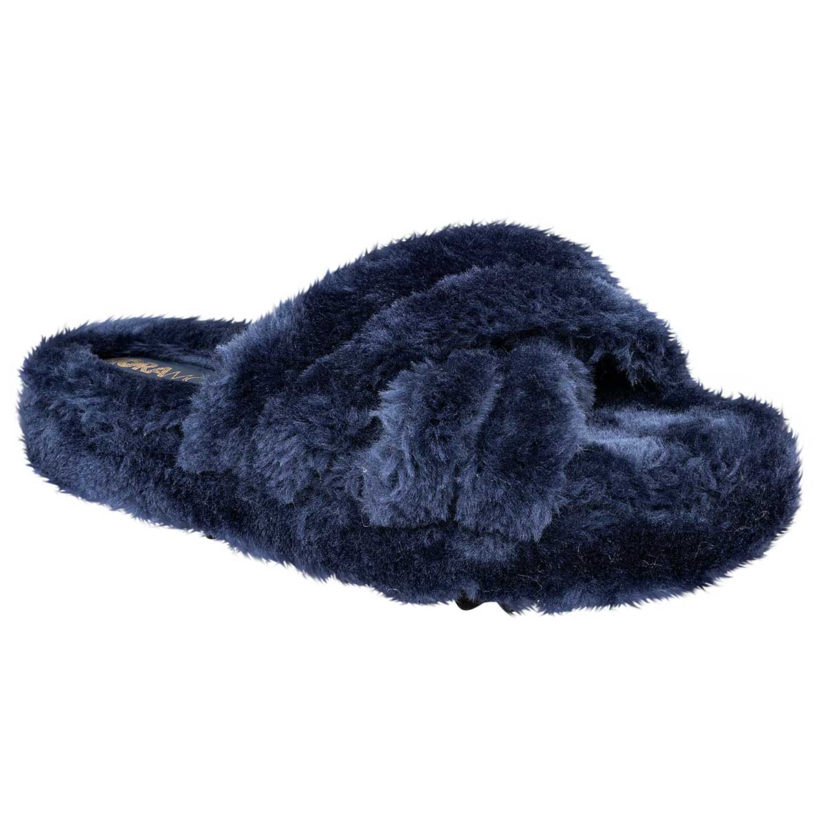 Pantuflas Exterior Textil Color Marino Para Mujer De Moramora