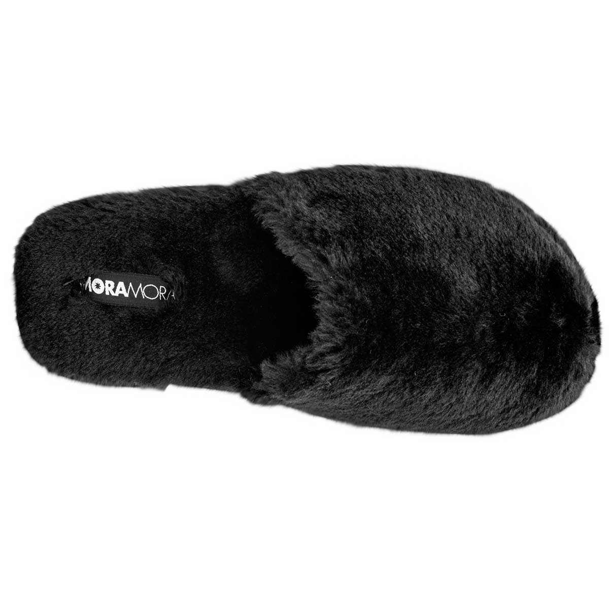 Pantuflas Exterior Textil Color Negro Para Mujer De Moramora