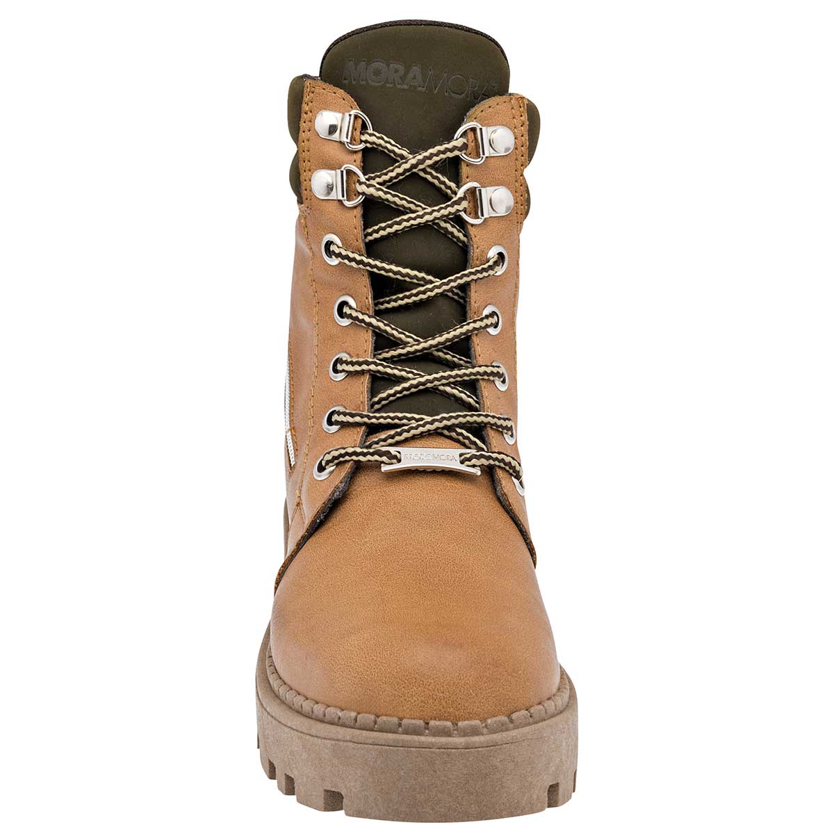 Bota casual Exterior Sintético Color Camel Con Café Para Mujer De Moramora