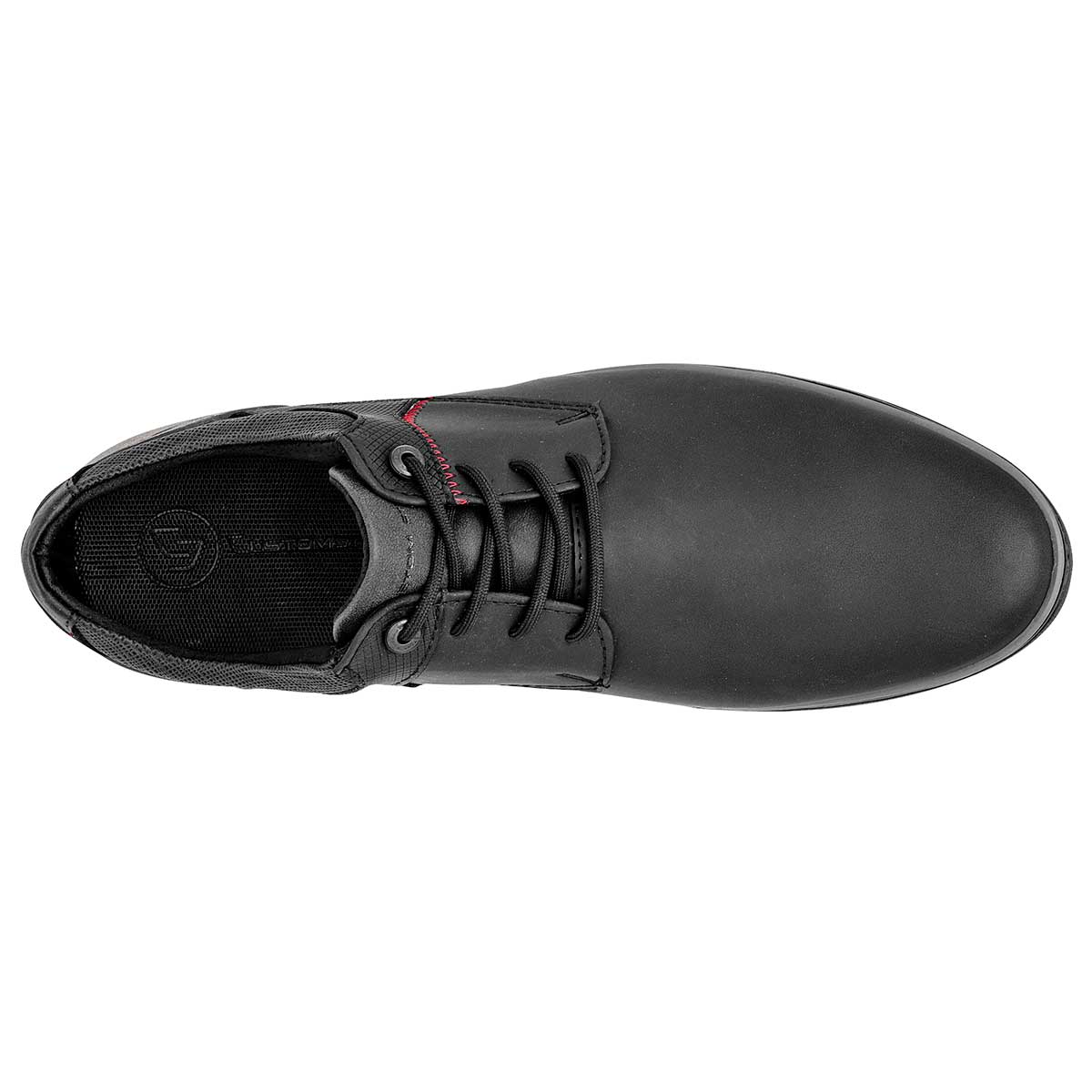 Oxfords Exterior Sintético Color Negro Con Gris Para Hombre De Negro Total