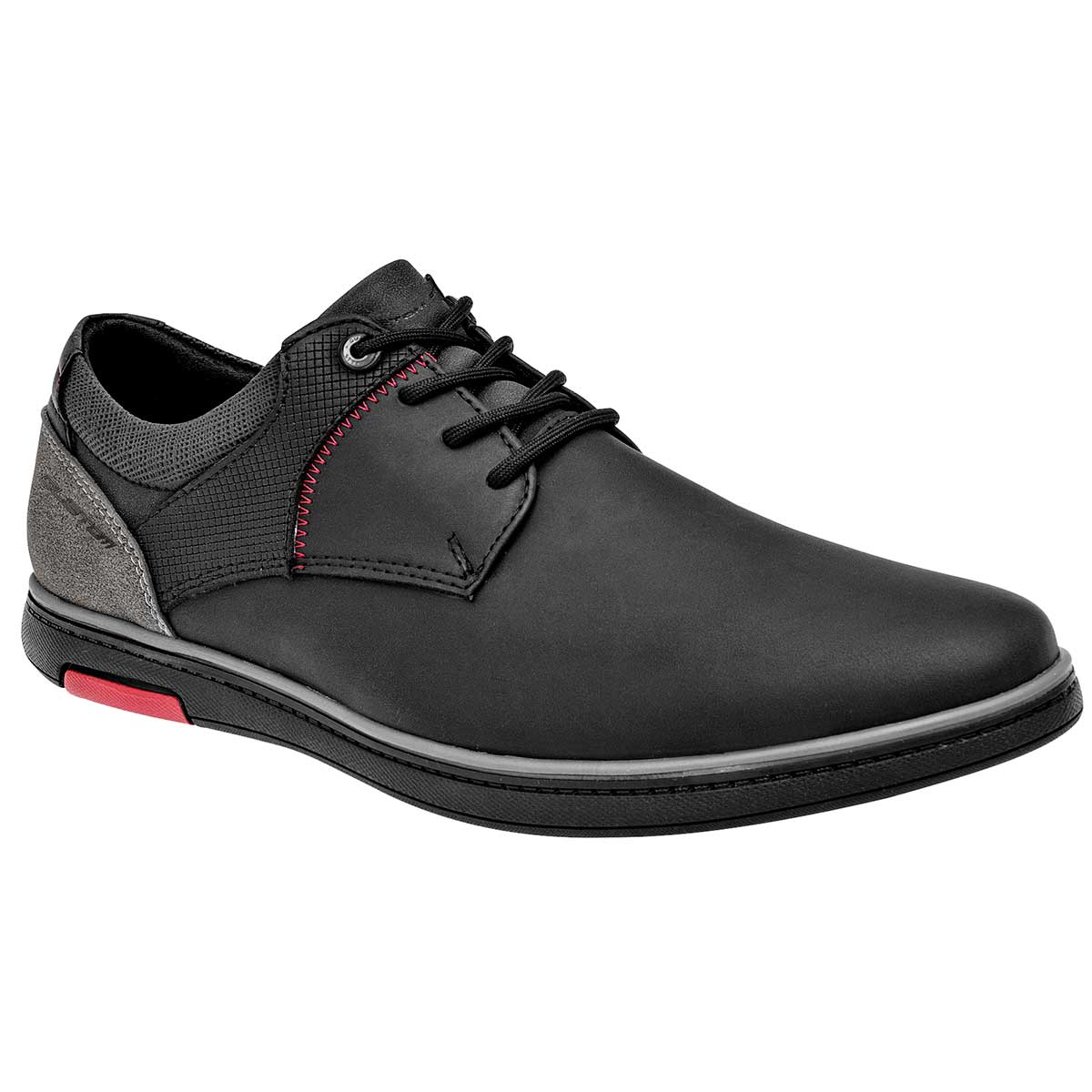 Oxfords Exterior Sintético Color Negro Con Gris Para Hombre De Negro Total