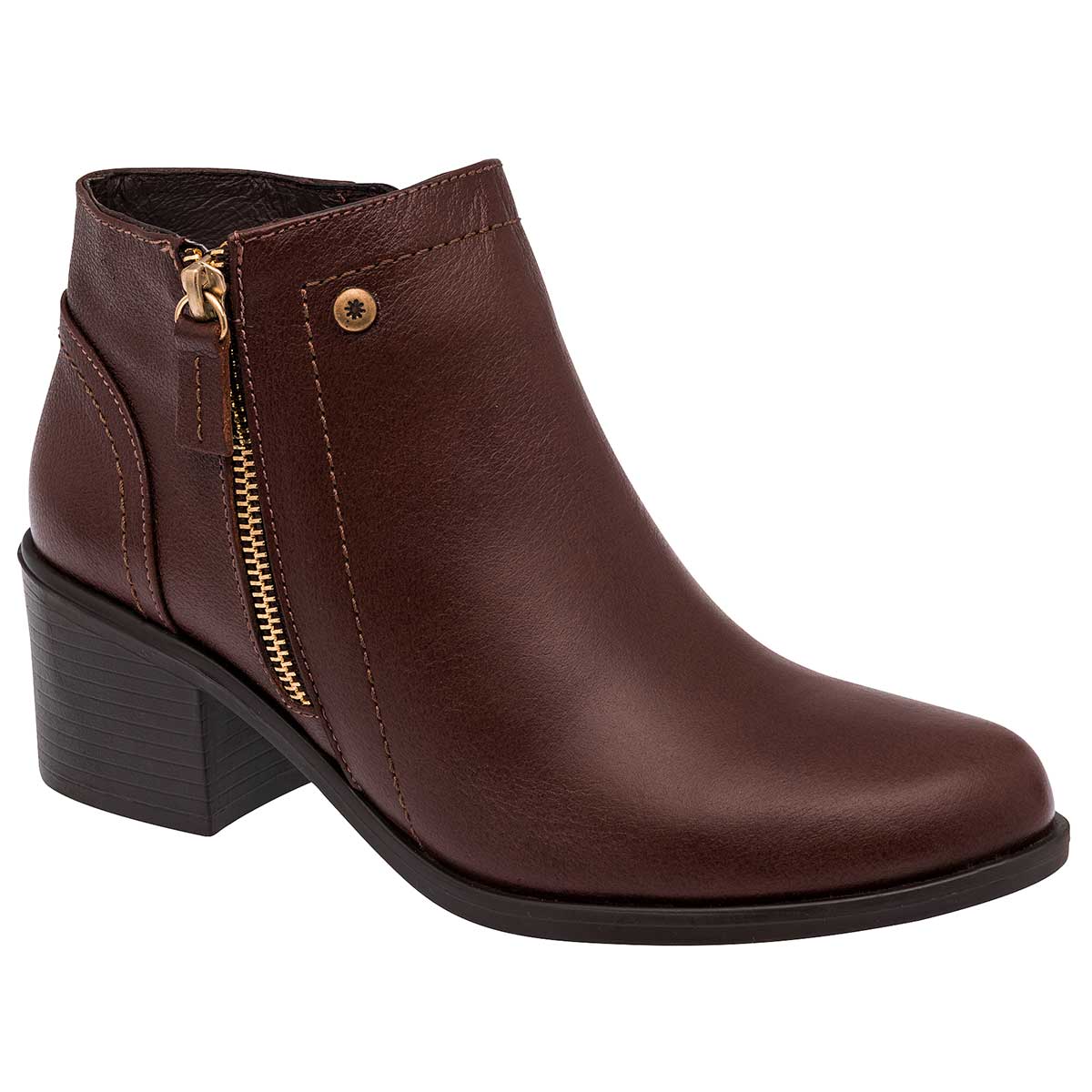 Botas tipo western Exterior Piel Color Camel Para Mujer De Moramora