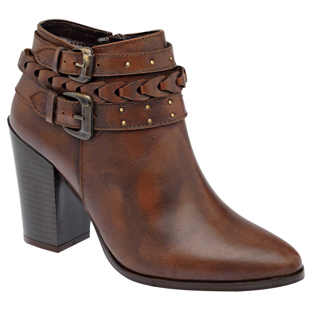 Botas tipo western Exterior Piel Color Café Para Mujer De Seducta