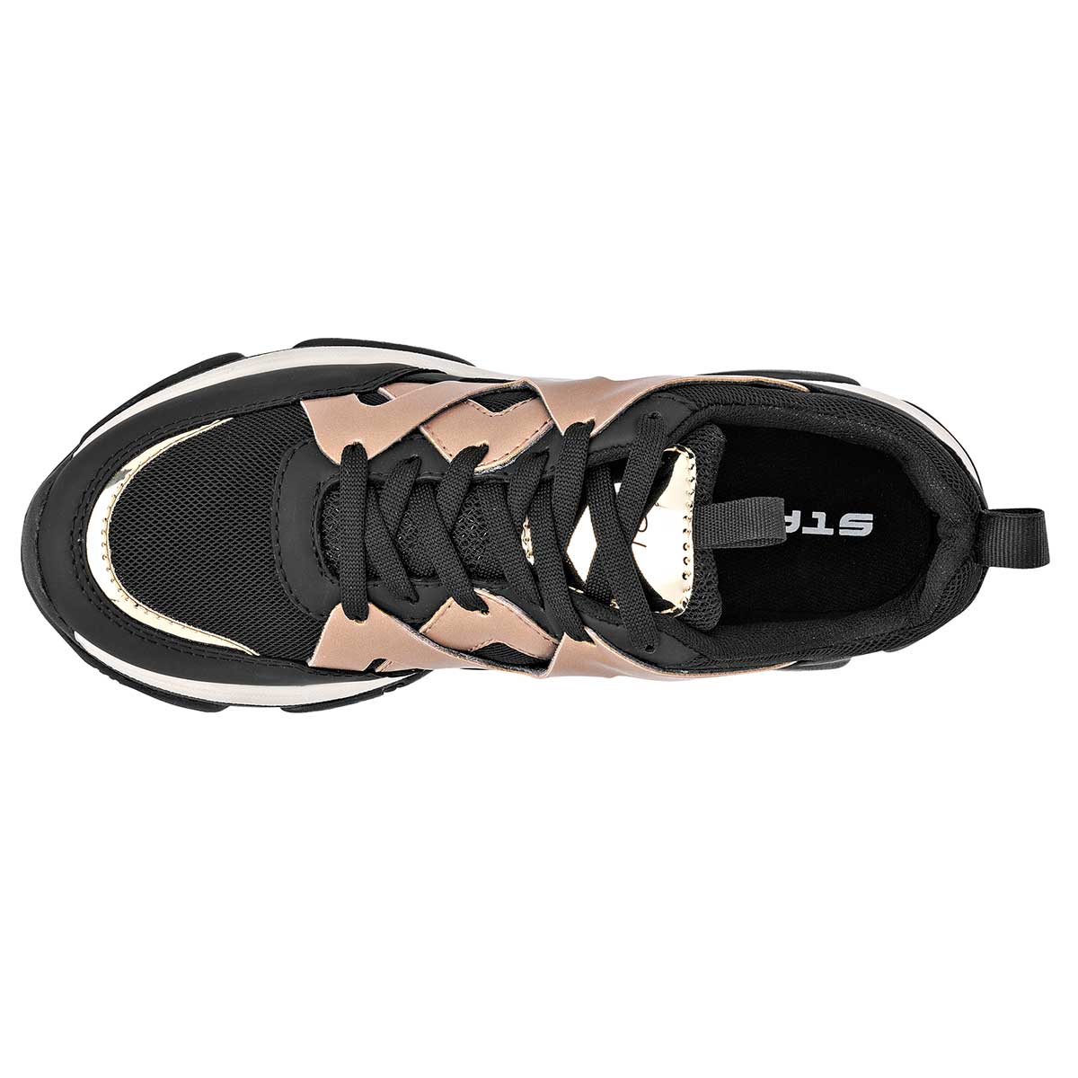 Tenis tipo deportivo Exterior Sintético Color Negro Para Mujer De RBCOLLECTION