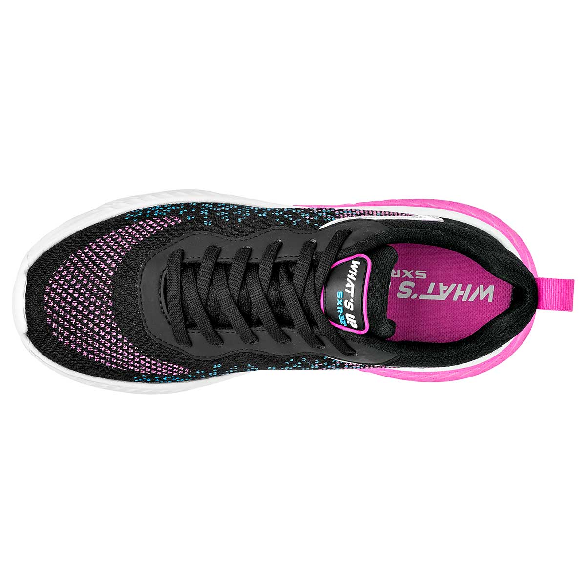 Tenis tipo deportivo Exterior Textil Color Negro Para Mujer De What's U?