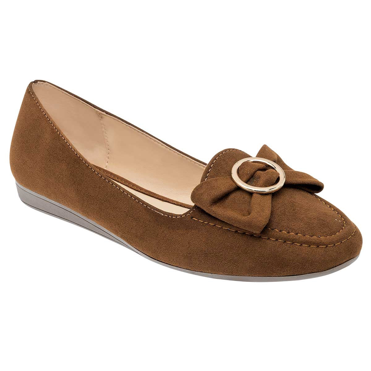 Mocasines Exterior Textil Color Camel Para Mujer De RBCOLLECTION