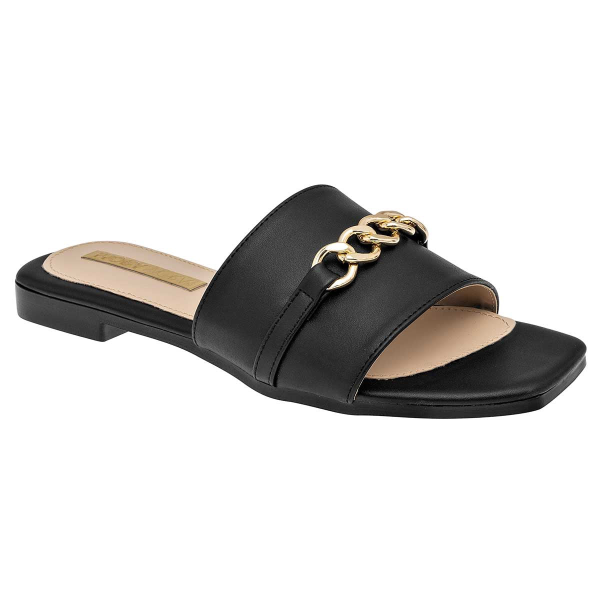 Sandalias de piso Exterior Sintético Color Negro Para Mujer De Moramora