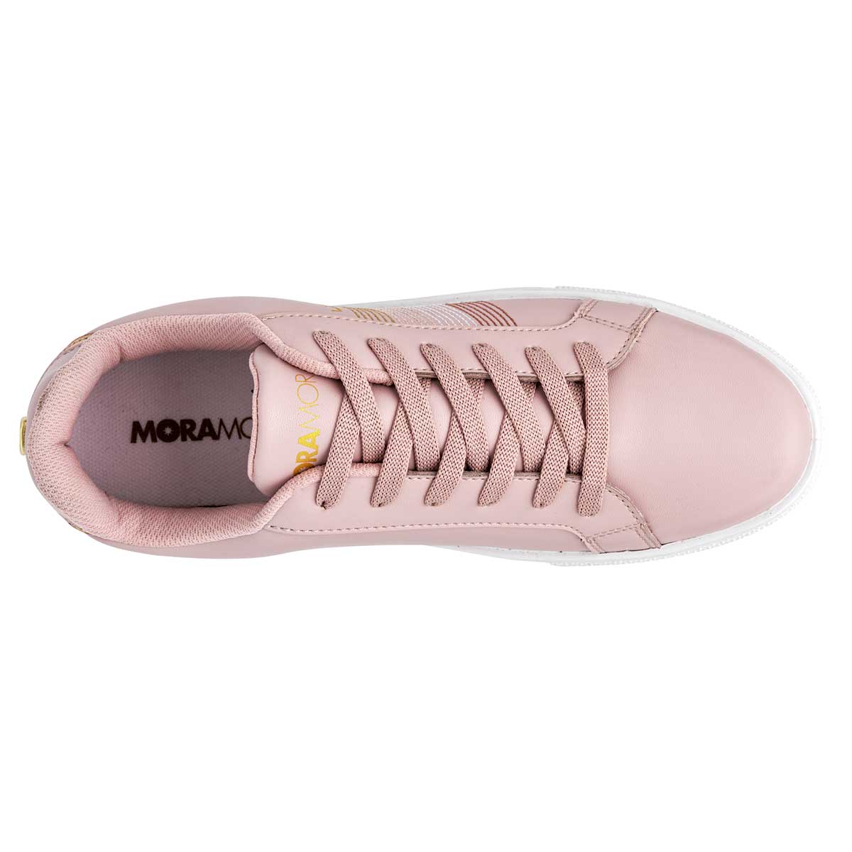 Tenis con cordones Exterior Sintético Color Beige Para Mujer De Moramora