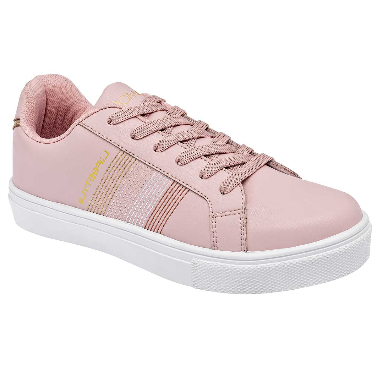 Con cordones Exterior Sintético Color Beige Para Mujer De Moramora