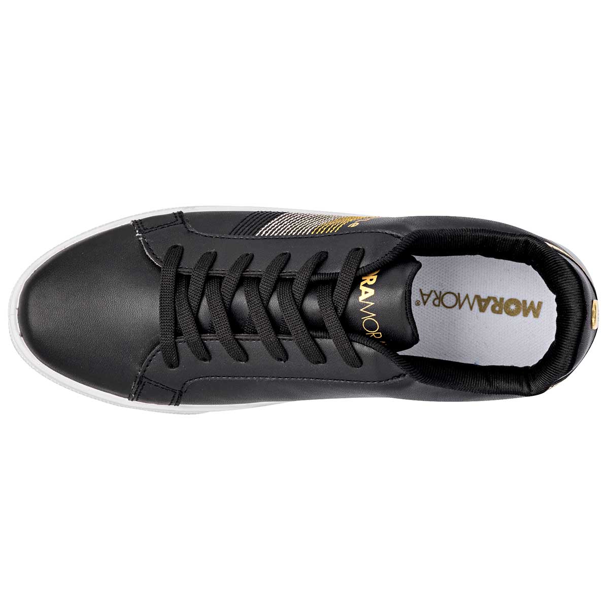 Tenis con cordones Exterior Sintético Color Negro Para Mujer De Moramora