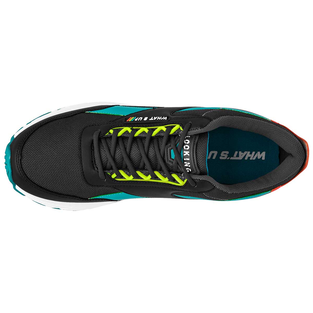 Tenis tipo deportivo Exterior Textil Color Negro Para Hombre De What's U?