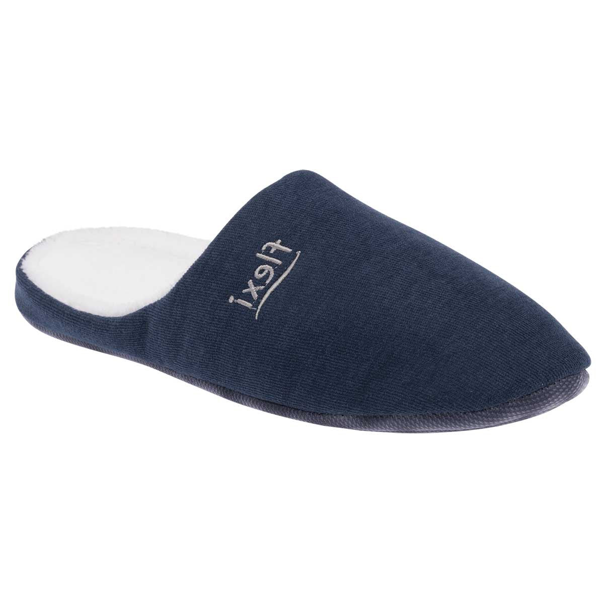 Pantuflas Exterior Textil Color Marino Para Mujer De Flexi